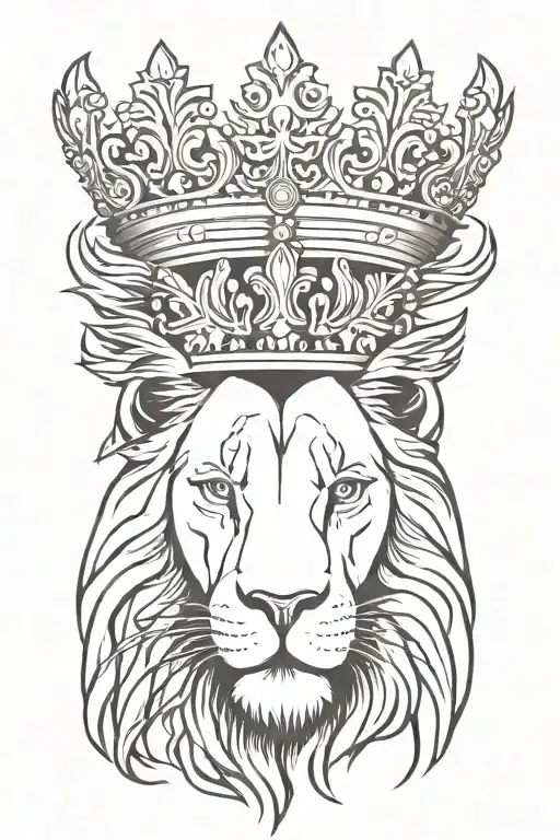 Lion Wearing A Crown