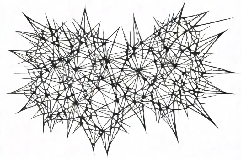 Spiky Wire Wrapped Loosely Around Four Dise In A Row