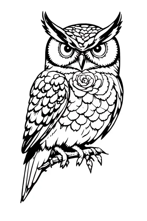 Lost Cause Dying Roses Owl