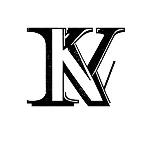 K And V Letter Hugging
