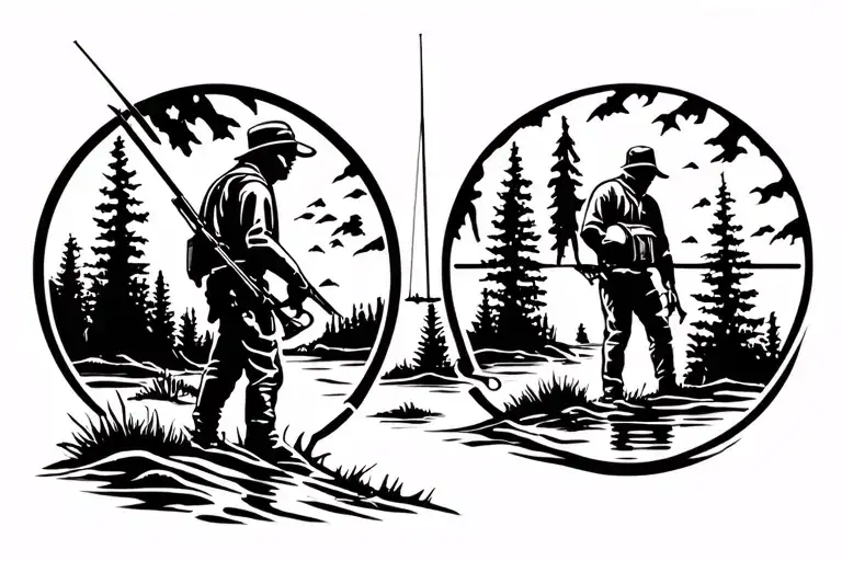 Outdoorsman Hunting And Fishing