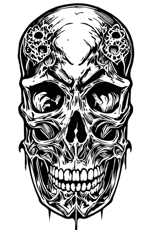 Multiple Skulls Black Inc