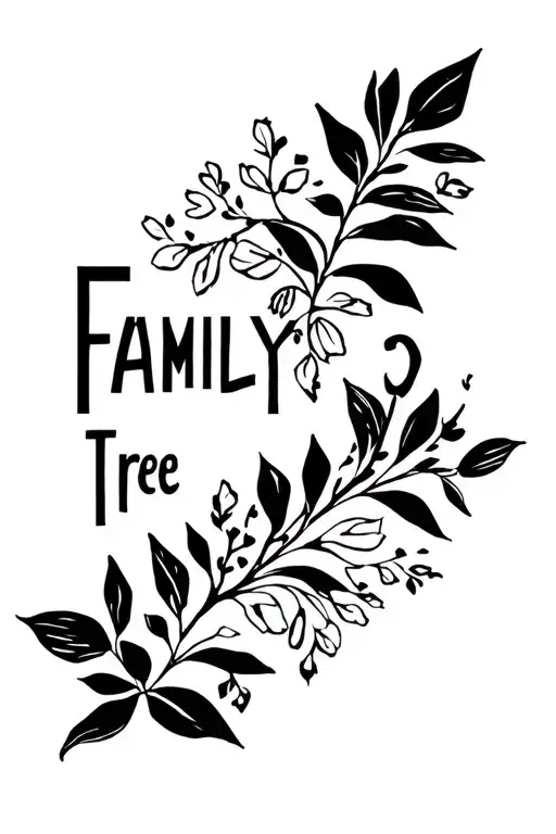 Family Tre Written In Elegant