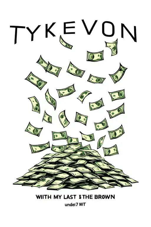 Tykevion With Money Raining With My Last Name Brown Is The Pile Under It