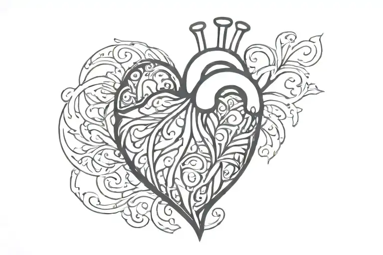 The Idea Of A Heart Tattoo In An Alternative Style