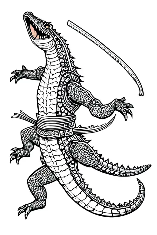 Samurai Alligator Full Body