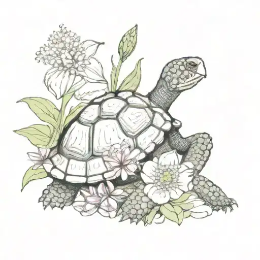 Turtle And May Birth Flower