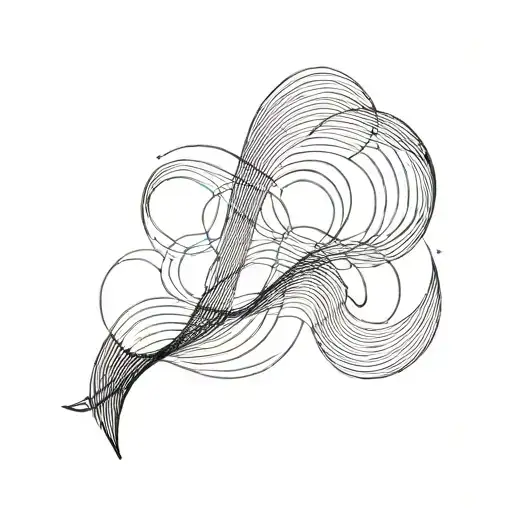 An Abstract Representation Of Sound Waves In A Geometric Pattern