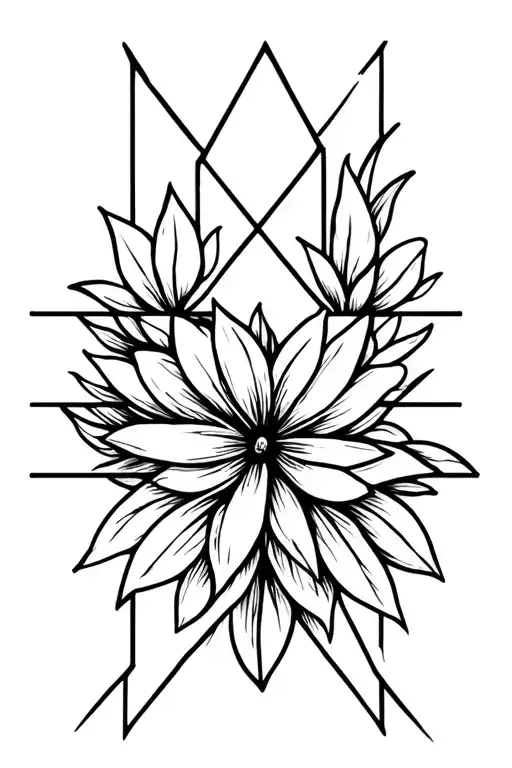 Floral Geometric Shoulder Cap