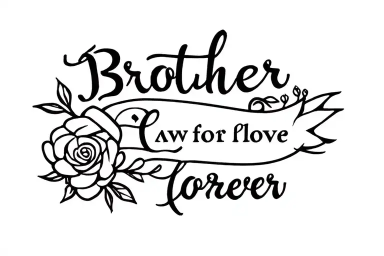 Memorial Tattoo For Brother Love Forever