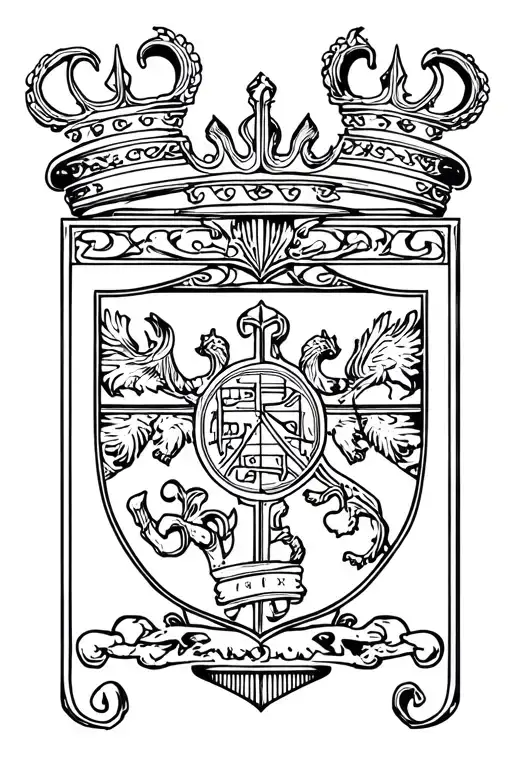 Knights Armour For The Shoulder With Coat Of Arms In The Center