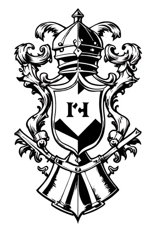 Knights Armour For The Shoulder With Coat Of Arms In The Center