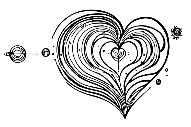 Hippie Leafs Heart Long Lines Solar System