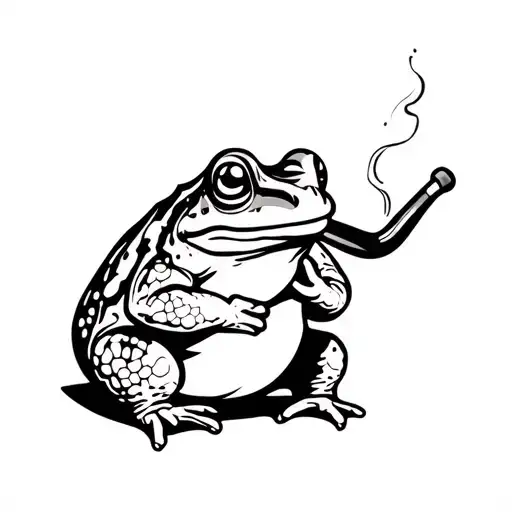 Samuri Toad Smoking A Pipe