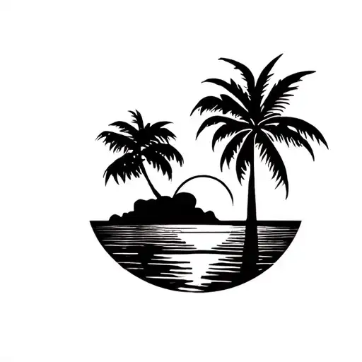 Tropical Sunset Scene