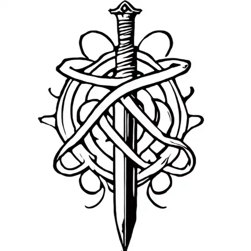 Tomb Stone Knife Intertwined