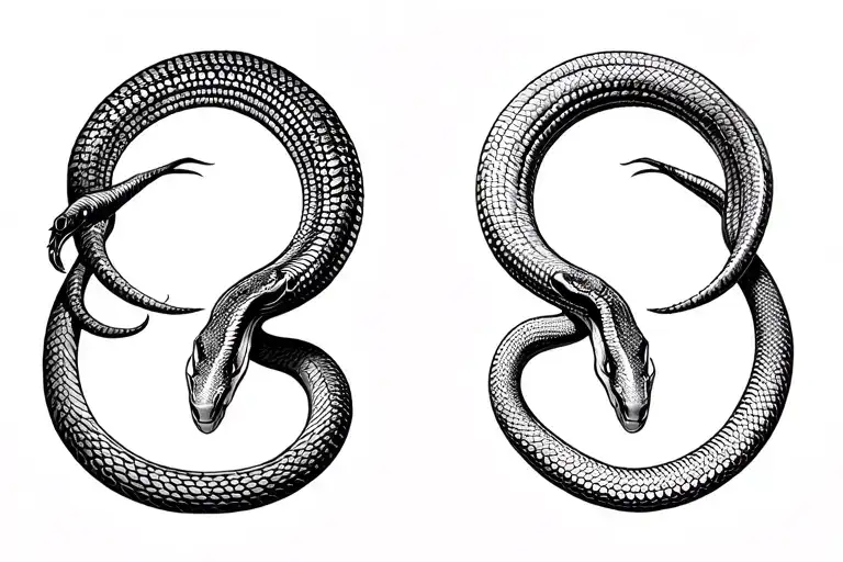 Two Upside Down Cobra Snakes