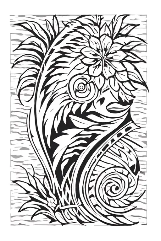 Polynesian Full Back Tatto Design