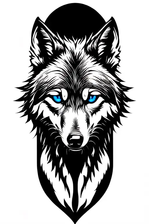 Wolf With Blue Eyes