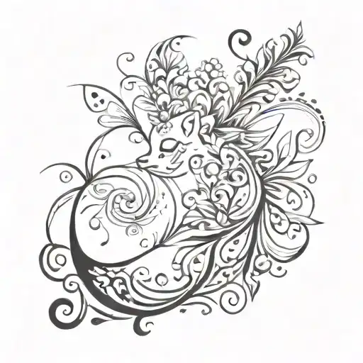 Small Cute Whimsical Ankle Tatto Design