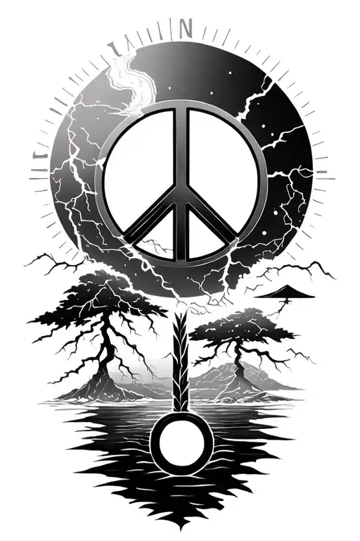 Peace And Lightining Storm And Time And Nature