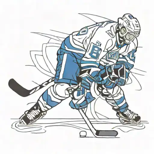 Blues Hockey Note With Baindaid