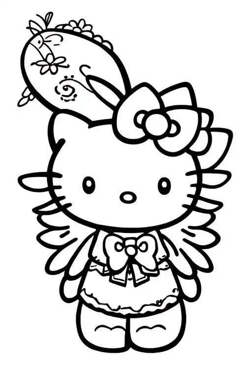 Hello Kitty With Fairy Wings