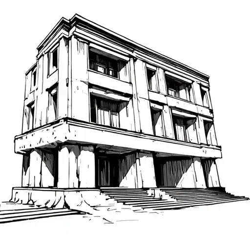 Soviet Architecture Sketch