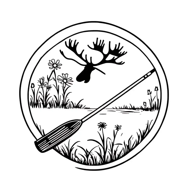 Canoe Paddle With Moose And Daisy Growing