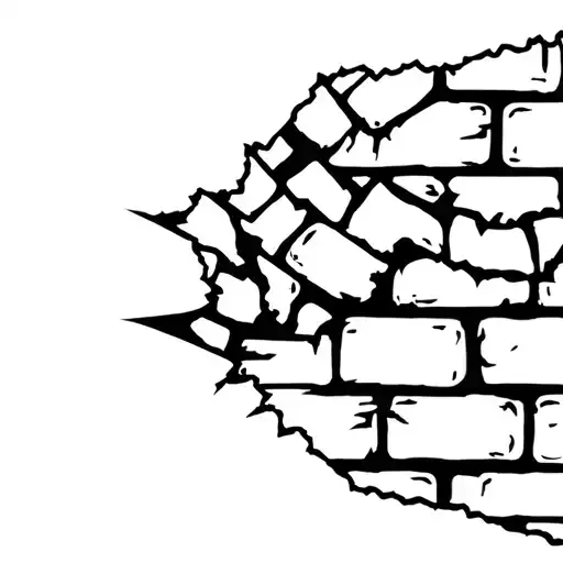 Brick Wall Being Torn