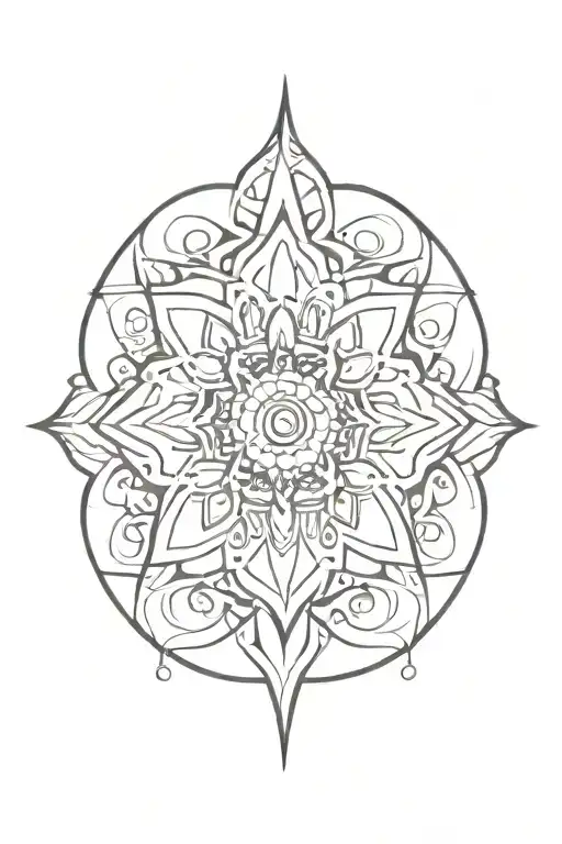 Mandala Design Incorporating Elements