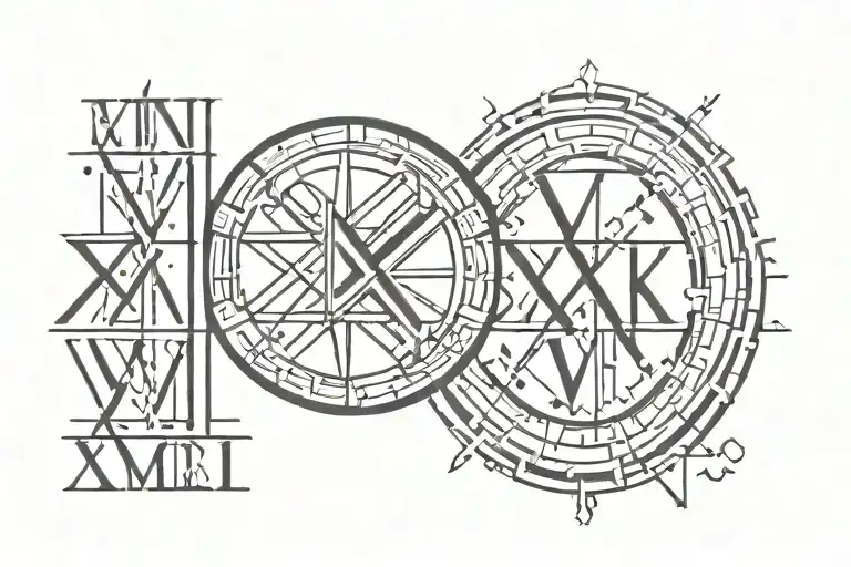 Roman Numerals X Vi Xxi