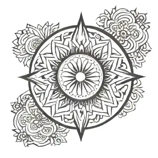 Circle Mandela Tattoo Design Inspired