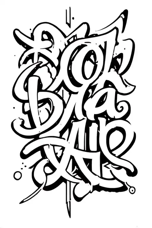 Letters In Da Air Graffiti Style