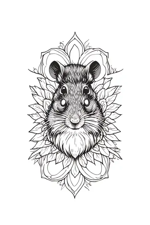 Rat Lavender With Mandala Design Inspired