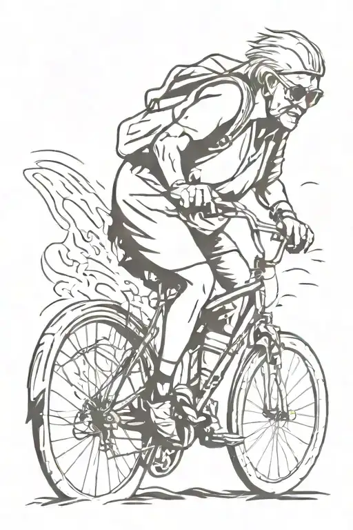 My Grandmother Riding By On A Bicycle Flipping Me Off