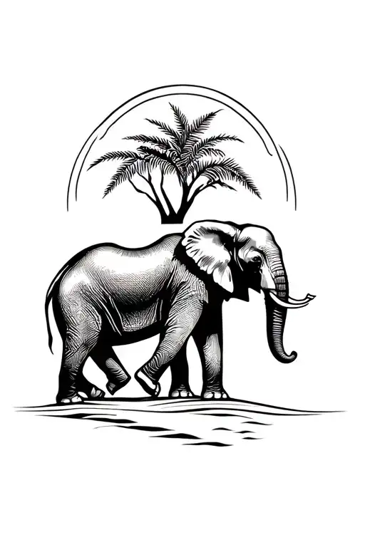 Elephants Walking Togther