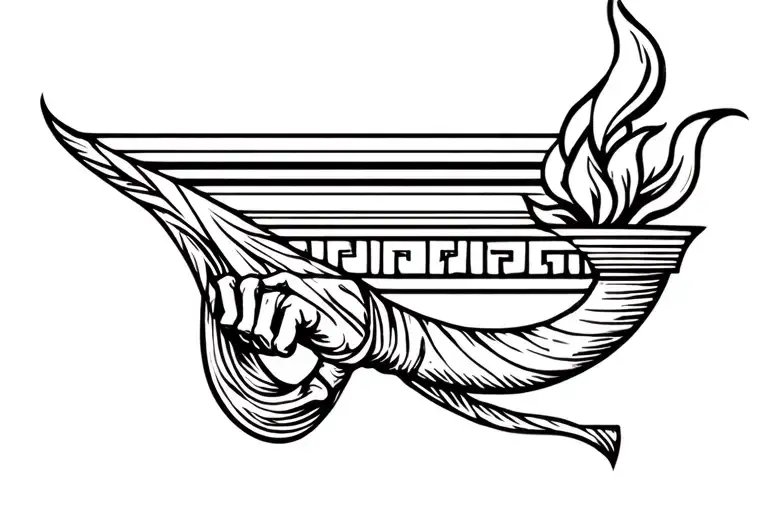 Ancient Greek Torch Held