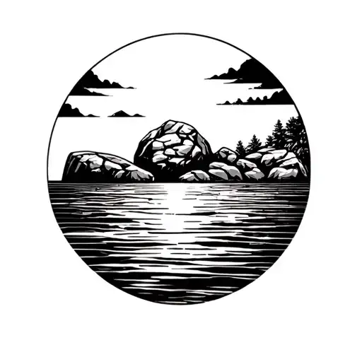 Sunset Sea Rocks Frame