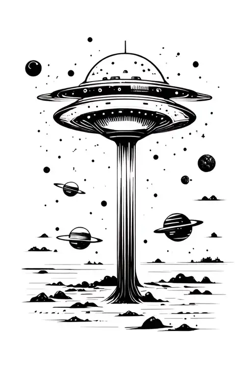 Ufo Space Scene