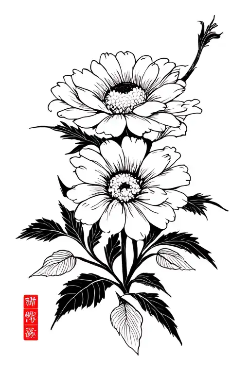 Marigold With Chinese Designs