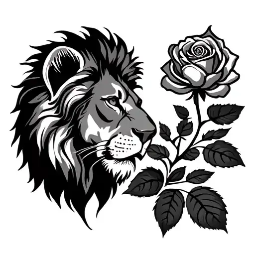 Lion Head And Rose Growing