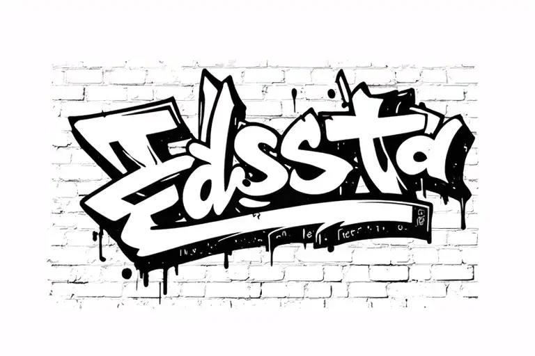 Graffiti On Brickwall Saying Edsta