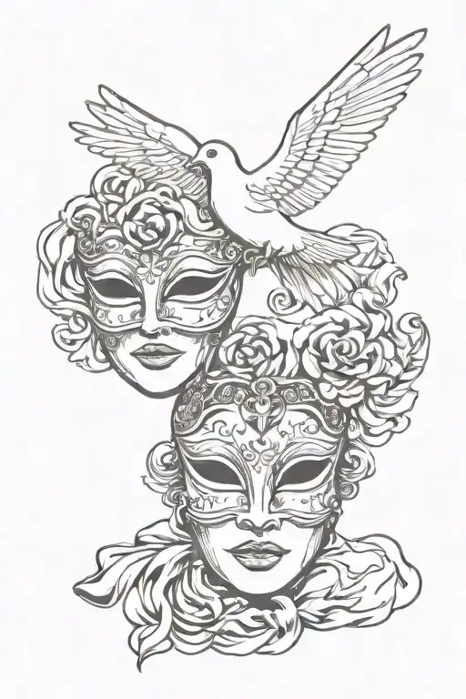 Dove And Drama Mask