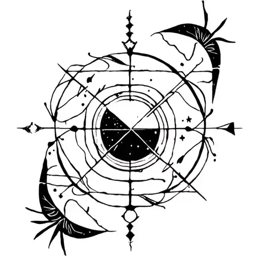 Small Dainty Tattoo Celestial Elemental Magical World