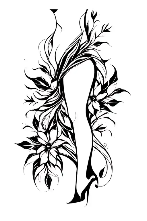 Classy But Sexy Leg Sleeve Design For Women