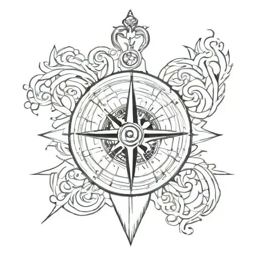 Compass With An Anatomical Heart