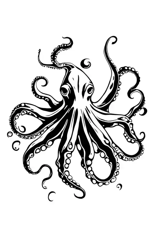 Octopus Gracefully Swimming