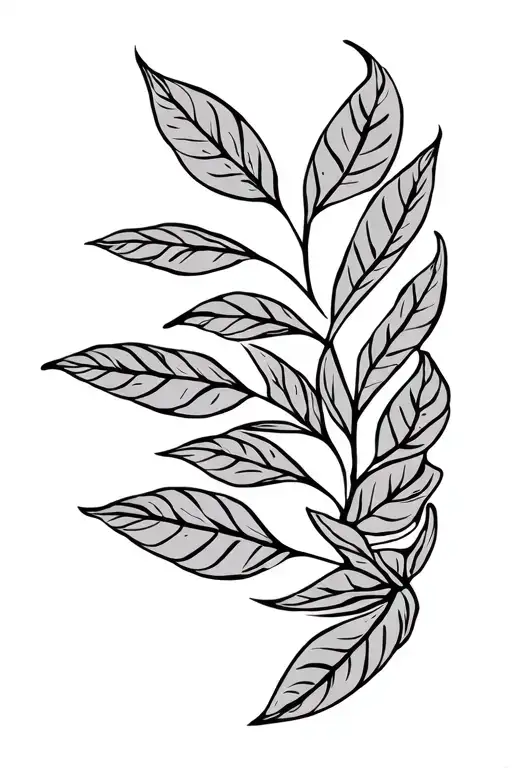 Leaf Arm Wrap Around Tattoo Design