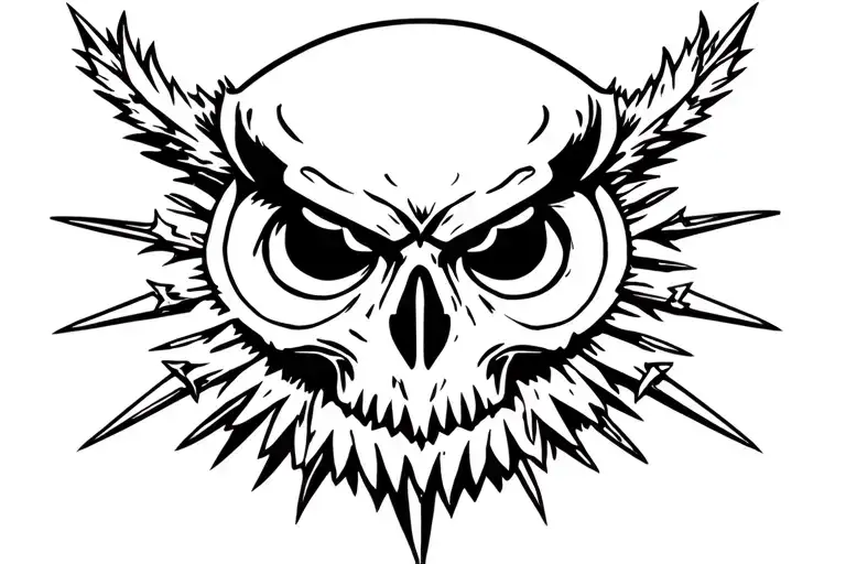 Nordic Spike Owl Skull